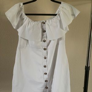 Zara off the shoulder white dress